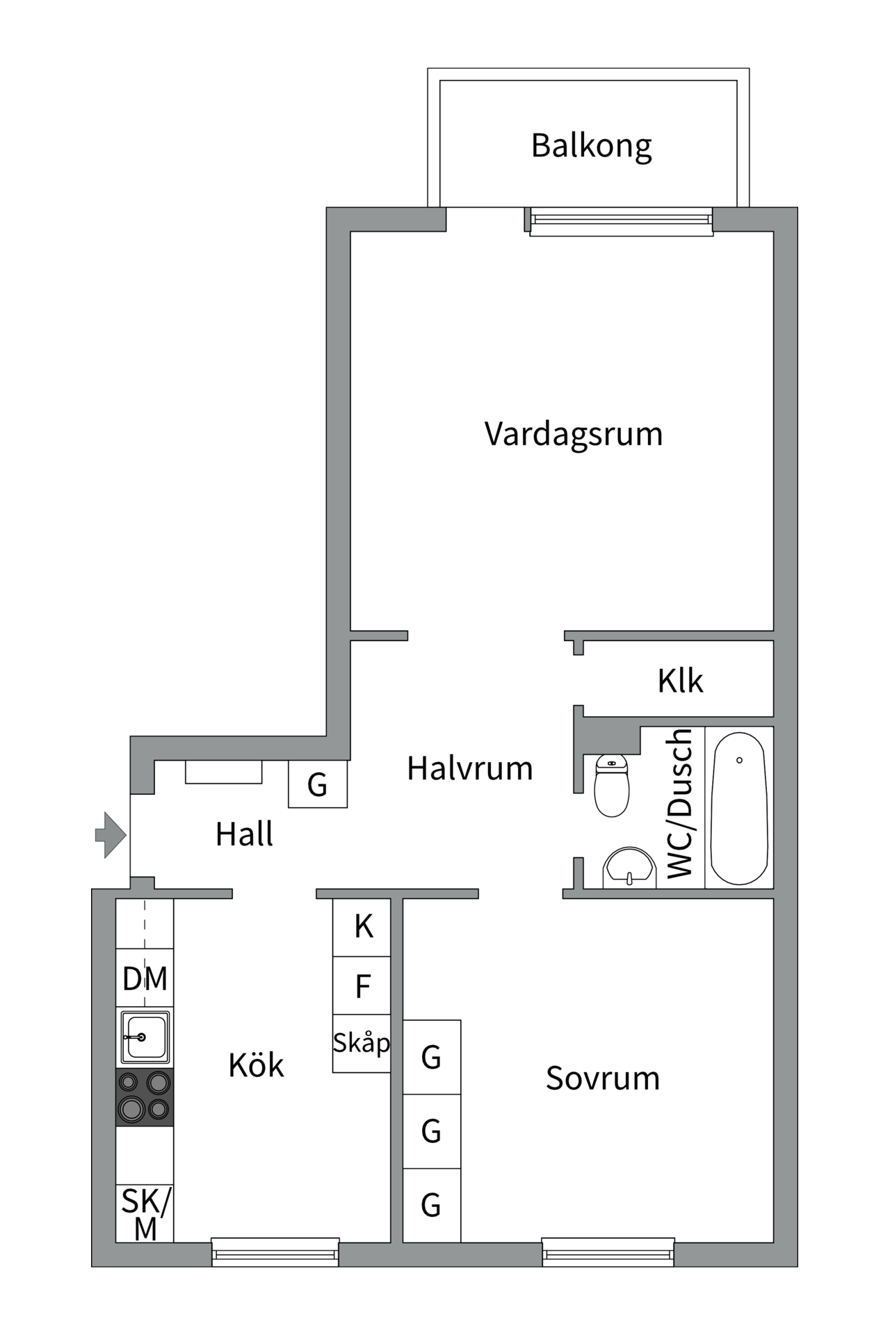 Bostadsbild från Vaksalagatan 44B, Kommande i Höganäs, Uppsala