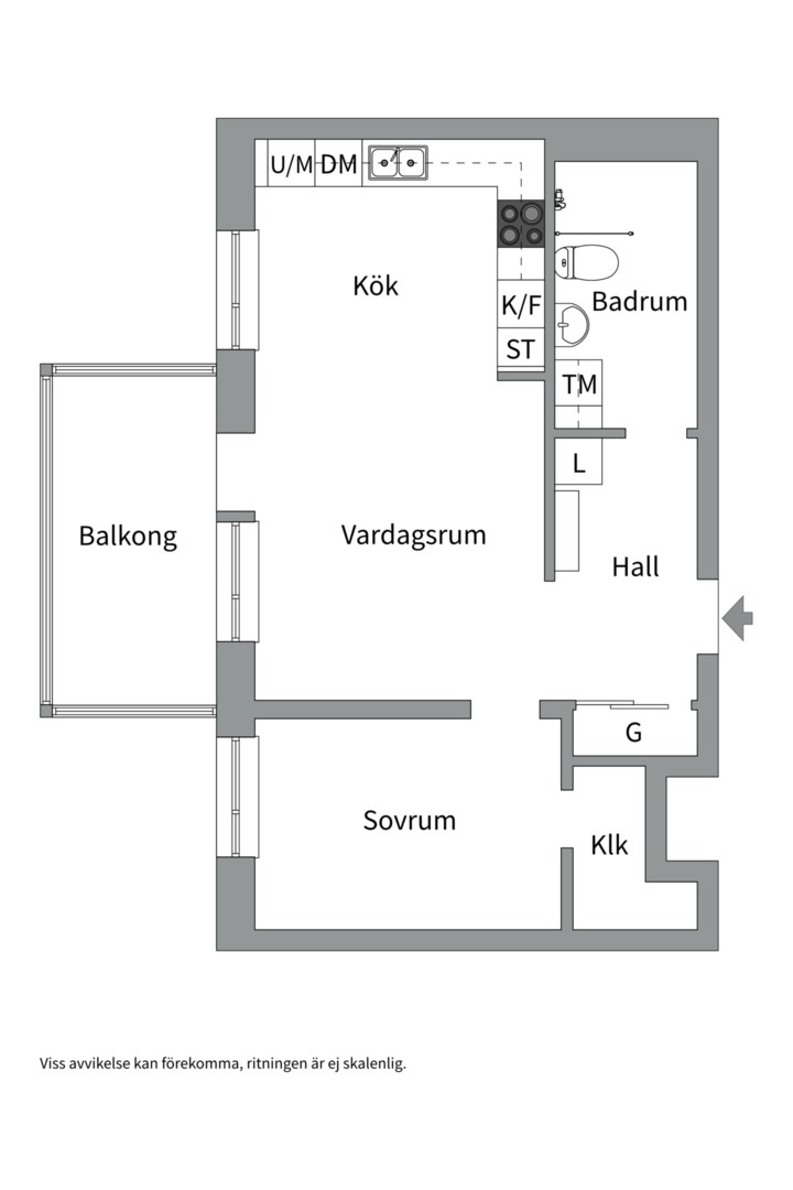 Planlösning från Sjöviksbacken 7, 2 tr, Till salu i Liljeholmen - Liljeholmskajen, Stockholm