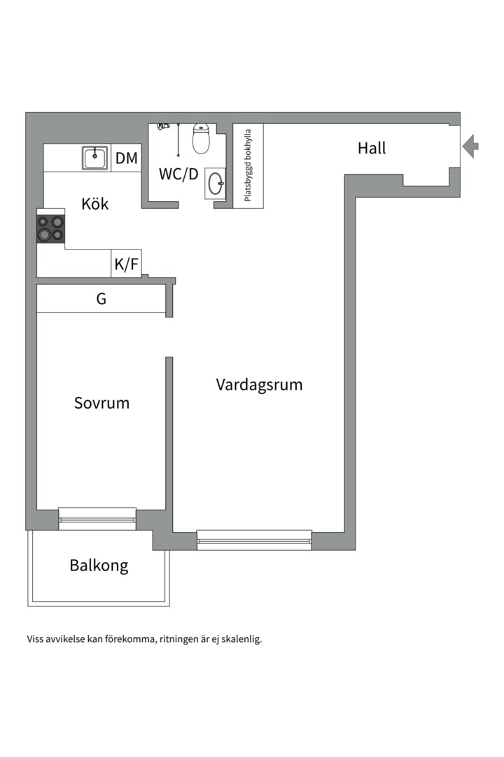 Planlösning från Love Almqvists väg 4B, Till salu i Kungsholmen - Kristineberg, Stockholm