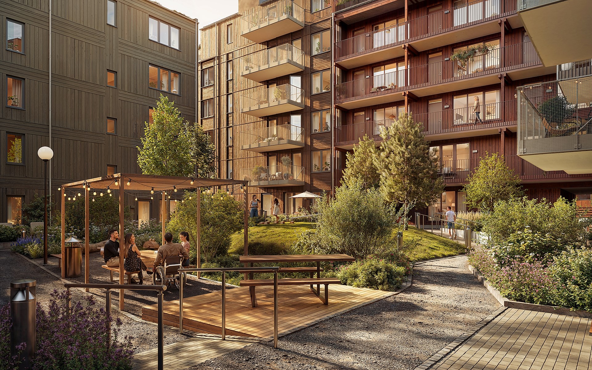Bostadsbild från Timmer, Kommande i Rosendal, Uppsala