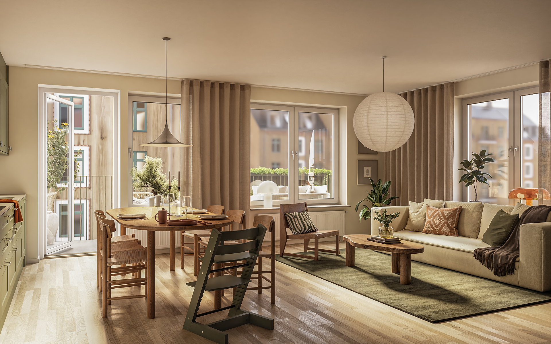 Bostadsbild från Timmer, Kommande i Rosendal, Uppsala