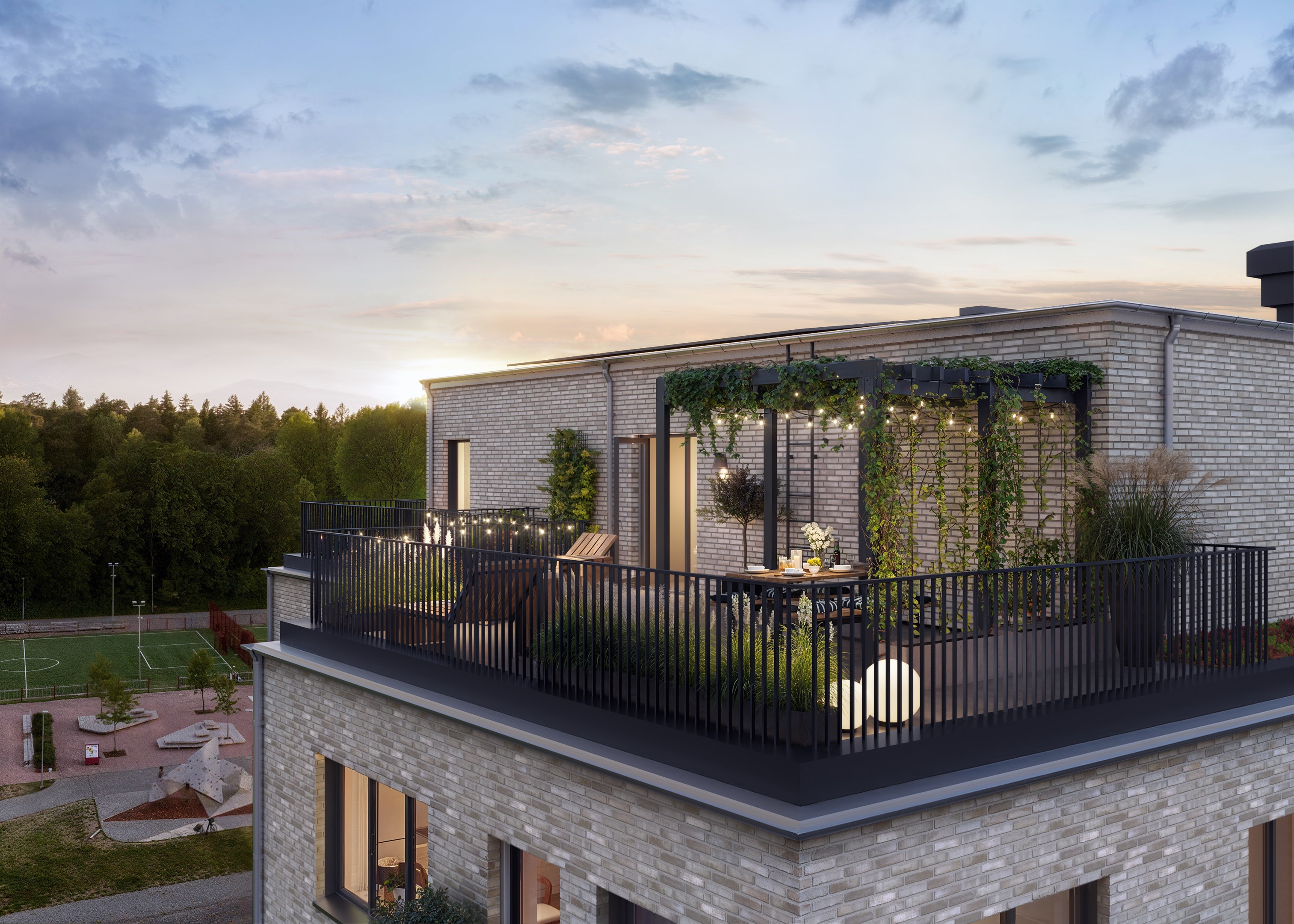 Bostadsbild från Rosendals Skogsvy, Pågående i Rosendal, Uppsala