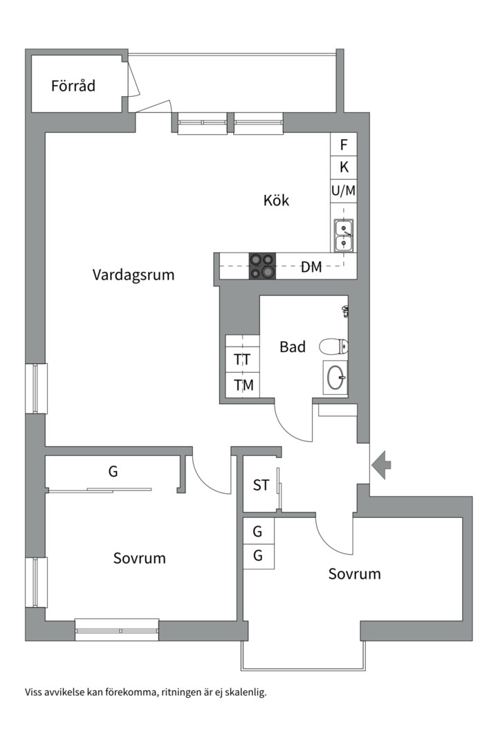 Planlösning från Soldathemsvägen 5, Kommande i Rosendal, Uppsala