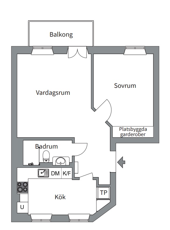 Bostadsbild från Hagagränd 2, Såld i Vasastan, Stockholm