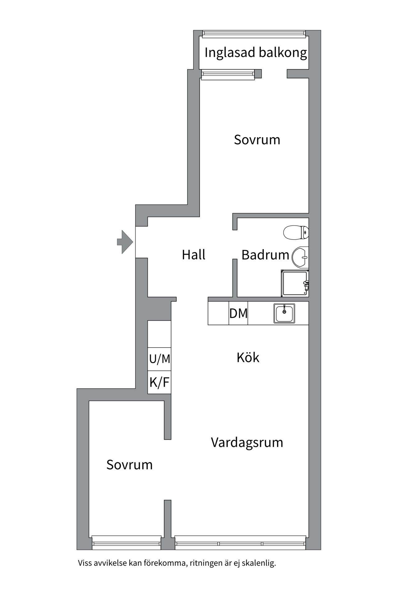 Bostadsbild från Skjutbanegatan 17A, Kommande i Haga, Västerås