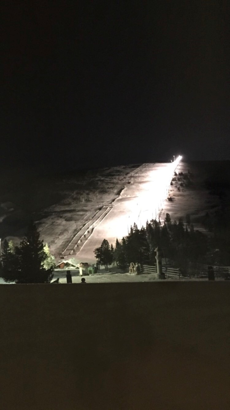 Totalt ca 1,5 km upplysta pister i Högfjället