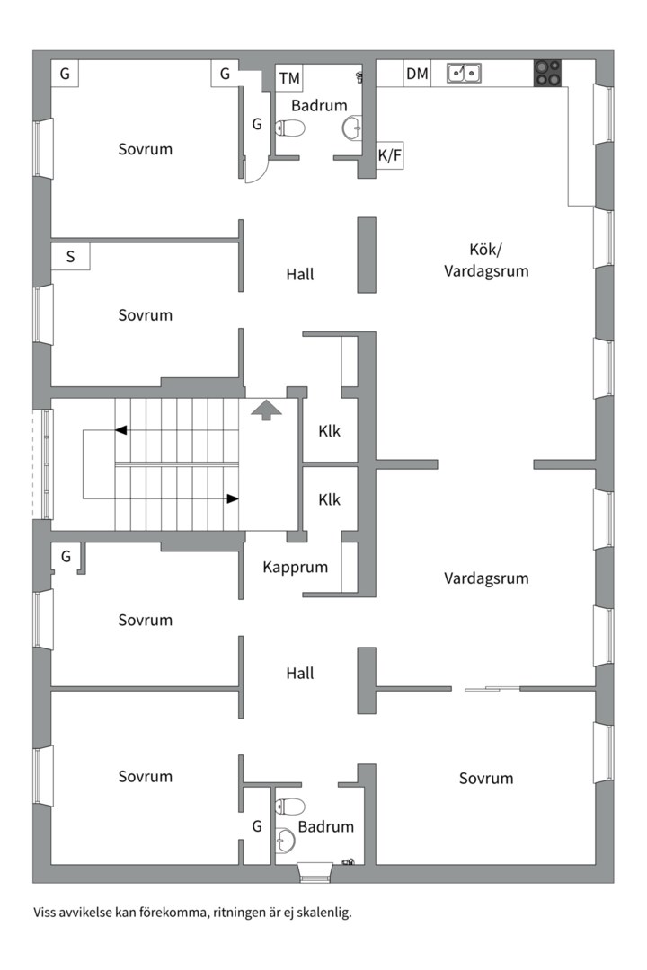 Planlösning från Väderkvarnsgatan 42A, Till salu i Fålhagen, Uppsala