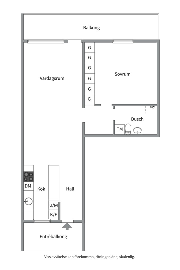 Planlösning från Gräslöksgatan 26, Kommande i Årsta, Uppsala