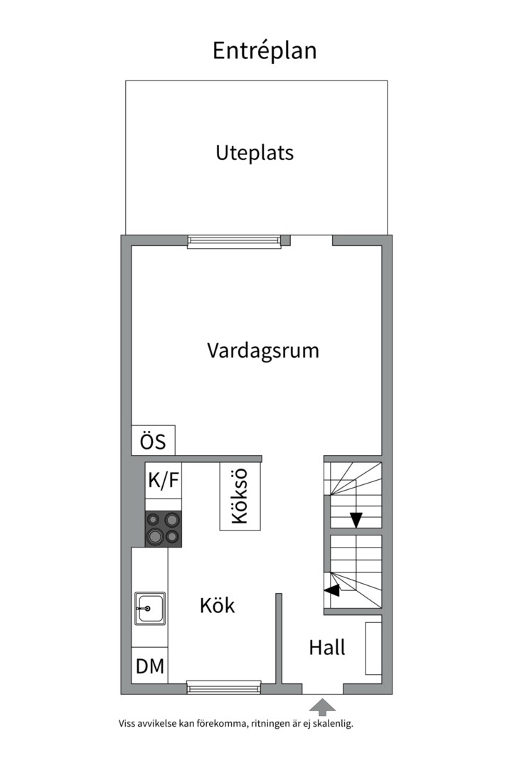 Planlösning från Dybecksgatan 18E, Såld i Skallberget, Västerås