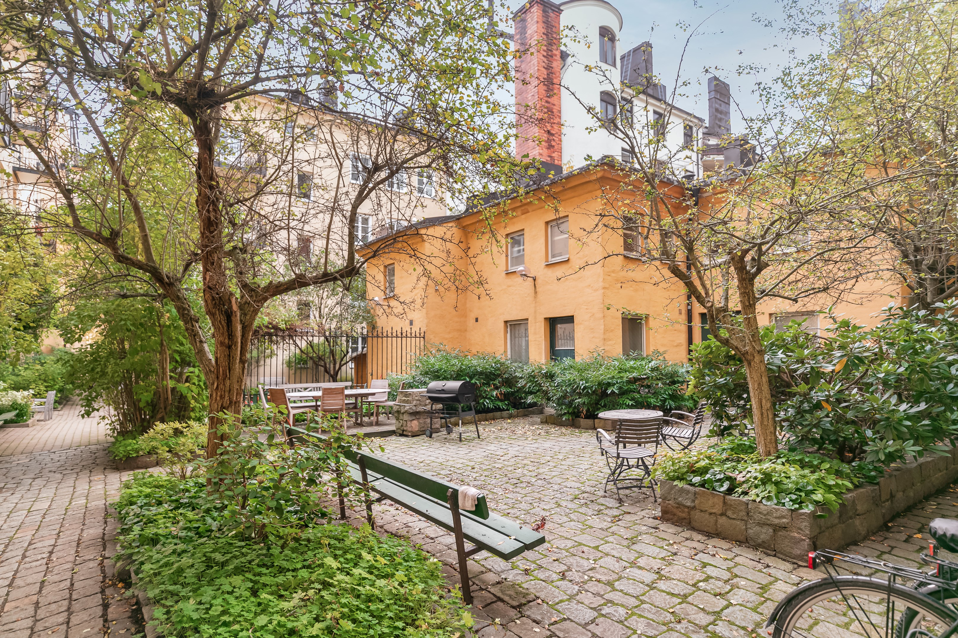 Föreningens grönskande innergård