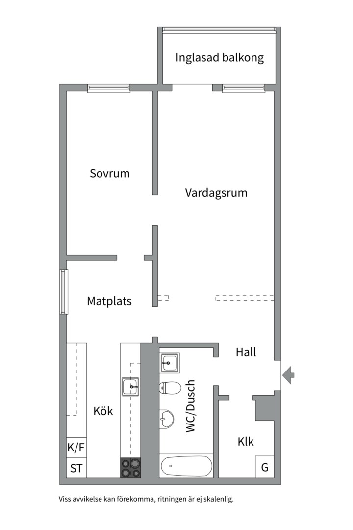 Planlösning från Stensövägen 15, Kommande i Älta, Nacka