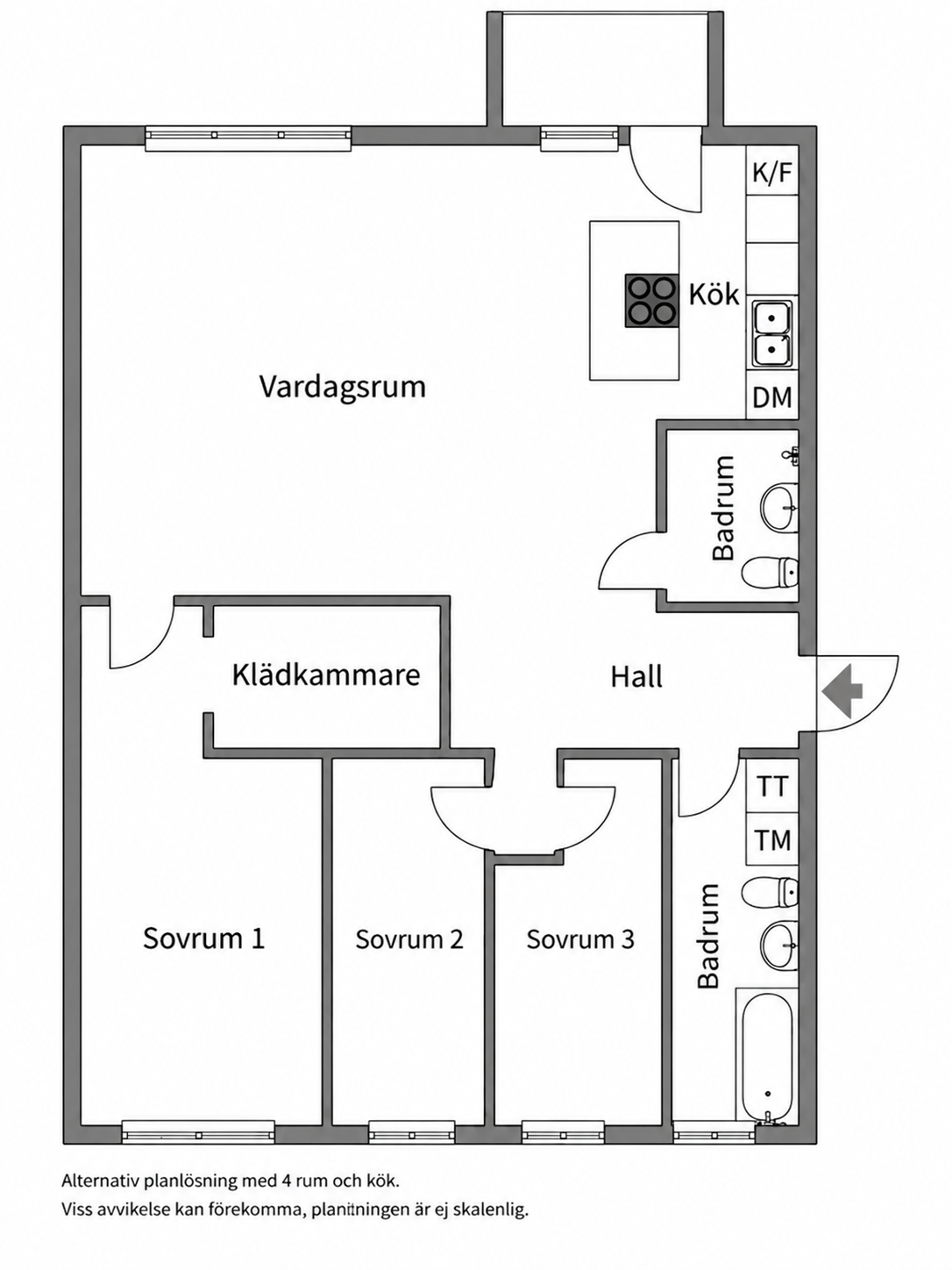 Bostadsbild från Tövädersgatan 15B, Kommande i Gränby, Uppsala