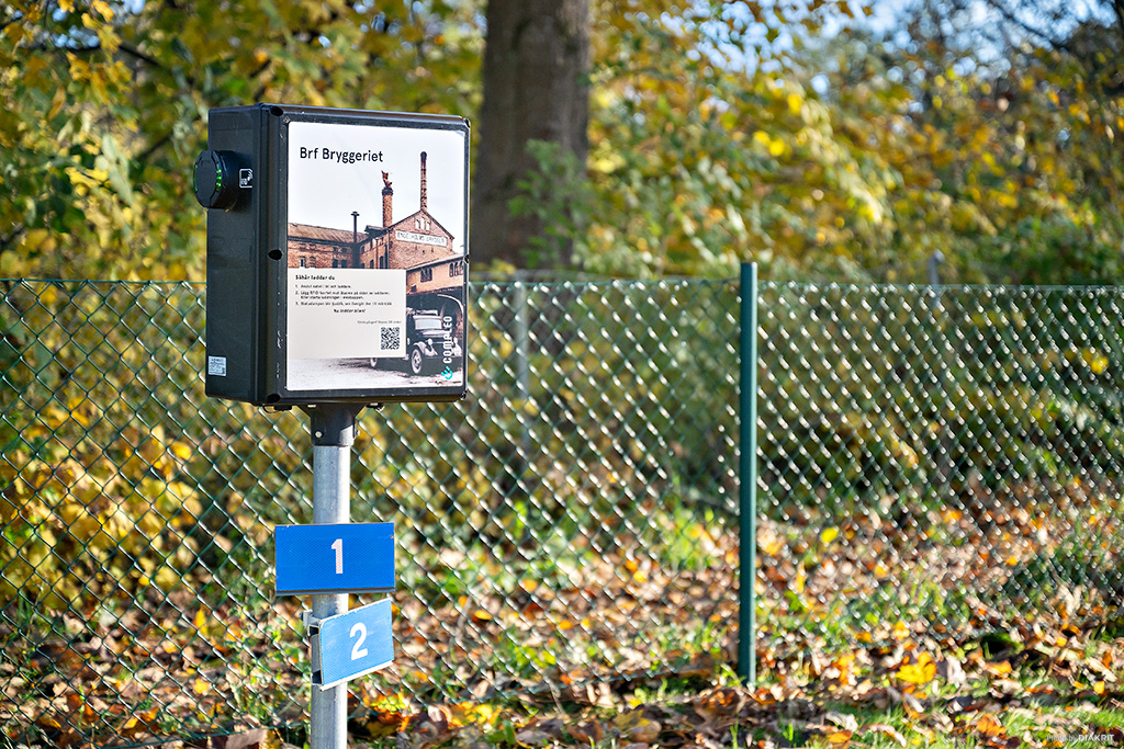 Föreningen har nyligen installerat laddstolpar