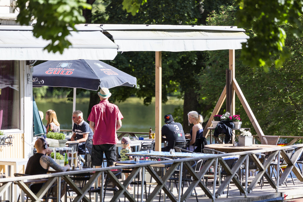 Restaurangen Sjöpärlan vid stranden