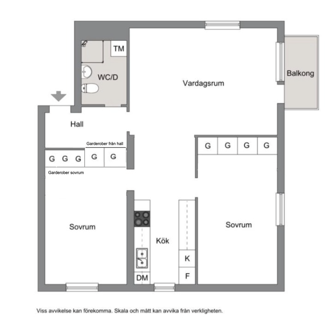 Planlösning från Beckasinvägen 37, Till salu i Saltängen, Nacka