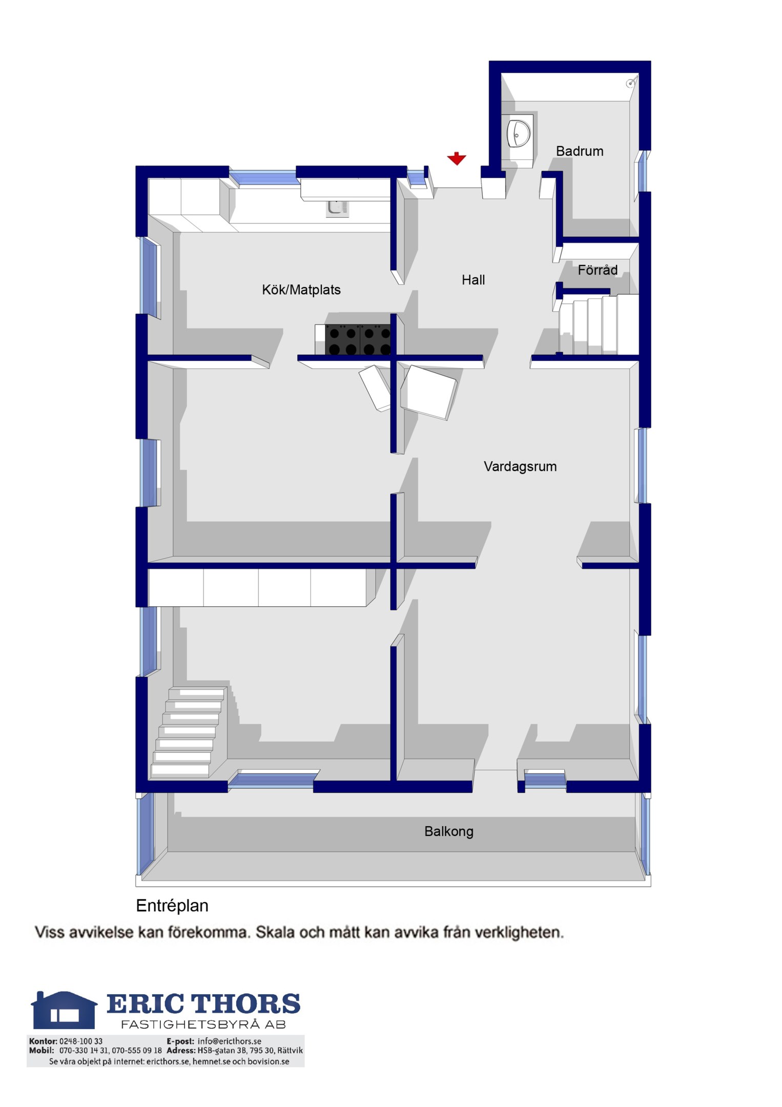 Planlösning E-plan Bostadshus