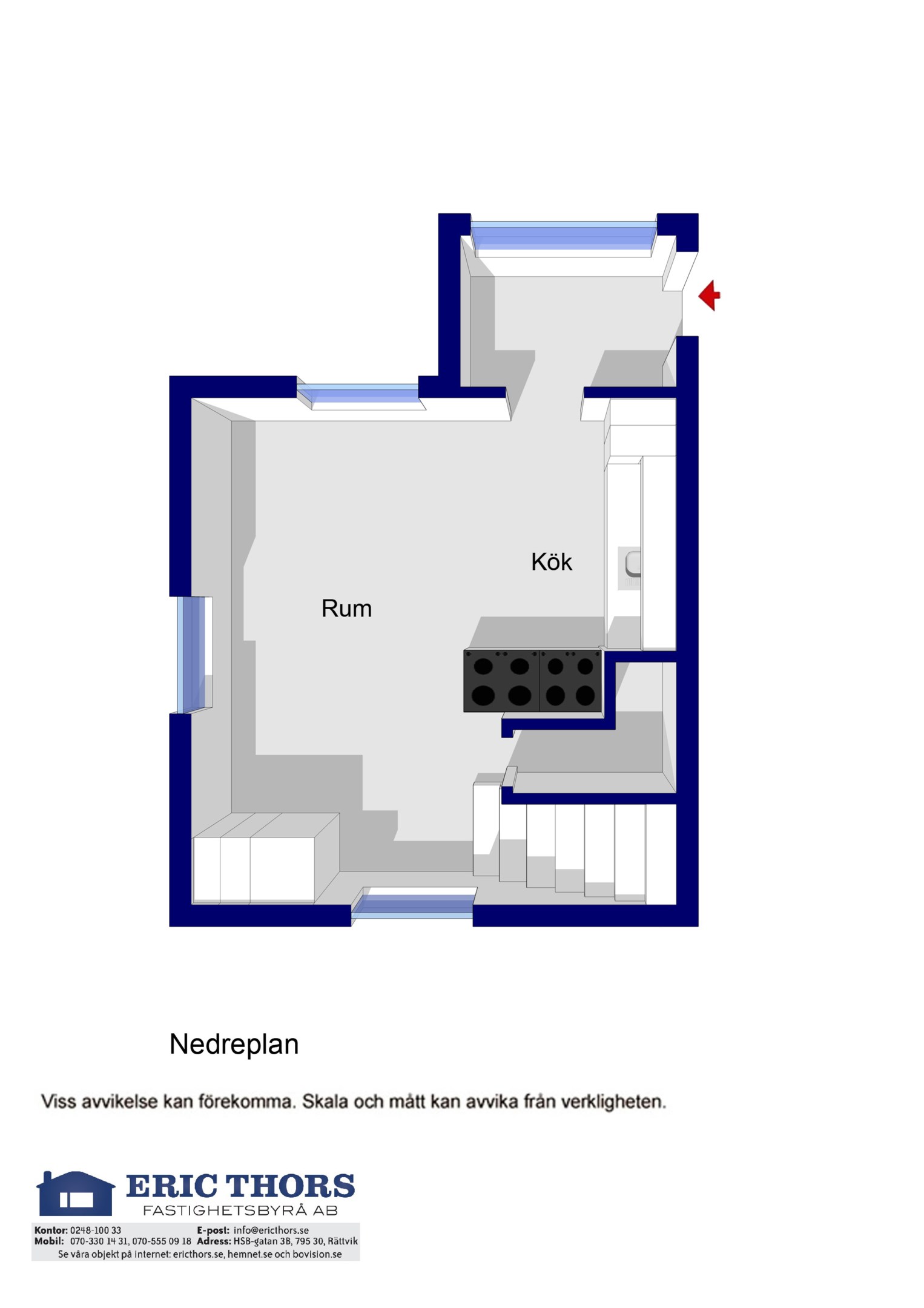 Planlösning E-plan Gäst lgh