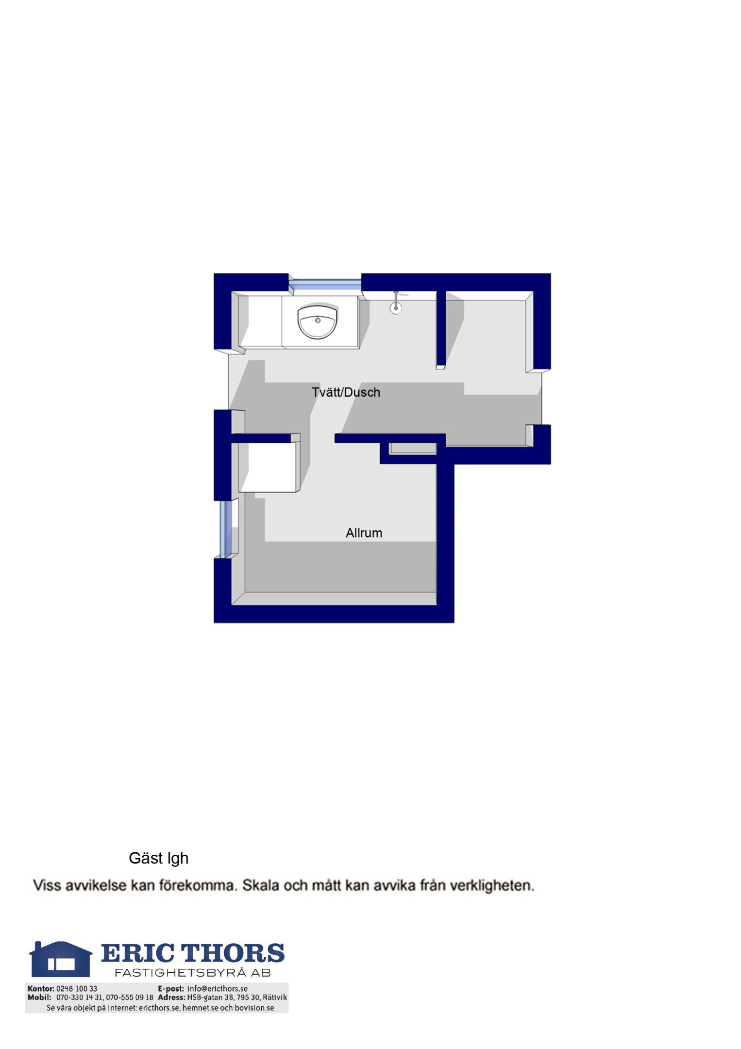 Planlösning K-plan Gäst lgh