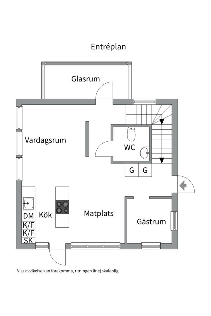 Planlösning från Solbrinken 13, Till salu i Gustavsvik, Nacka