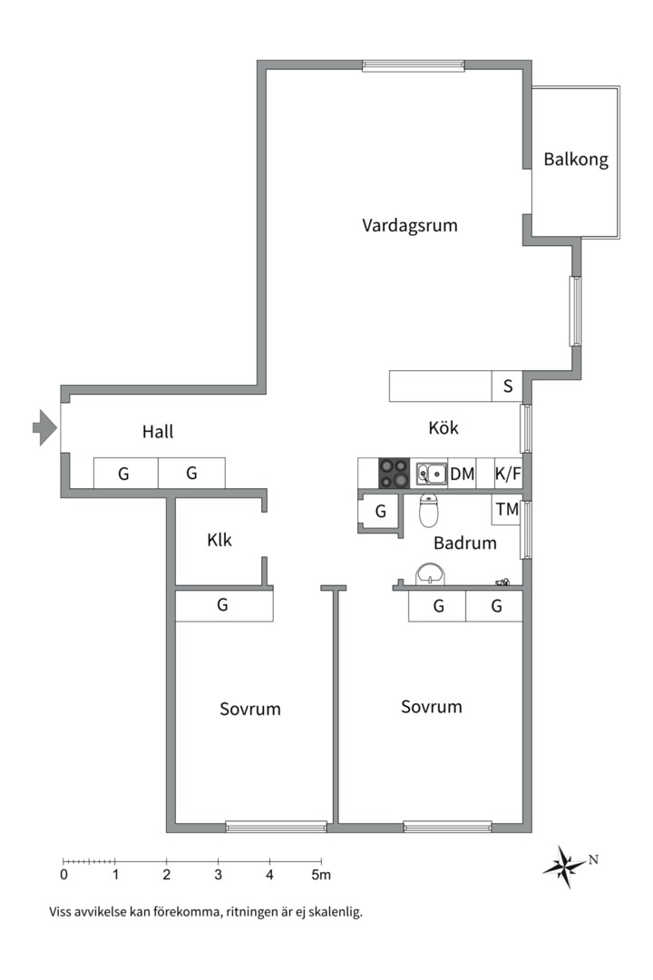 Planlösning från Wennerbergsgatan 6B, Kommande i Kungsholmen - Marieberg, Stockholm