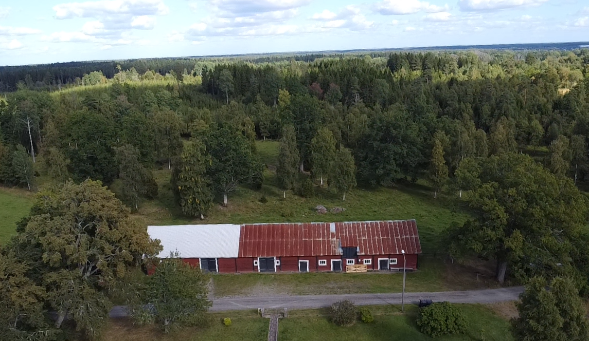Ekonomibyggnaden med en del av marken bakom