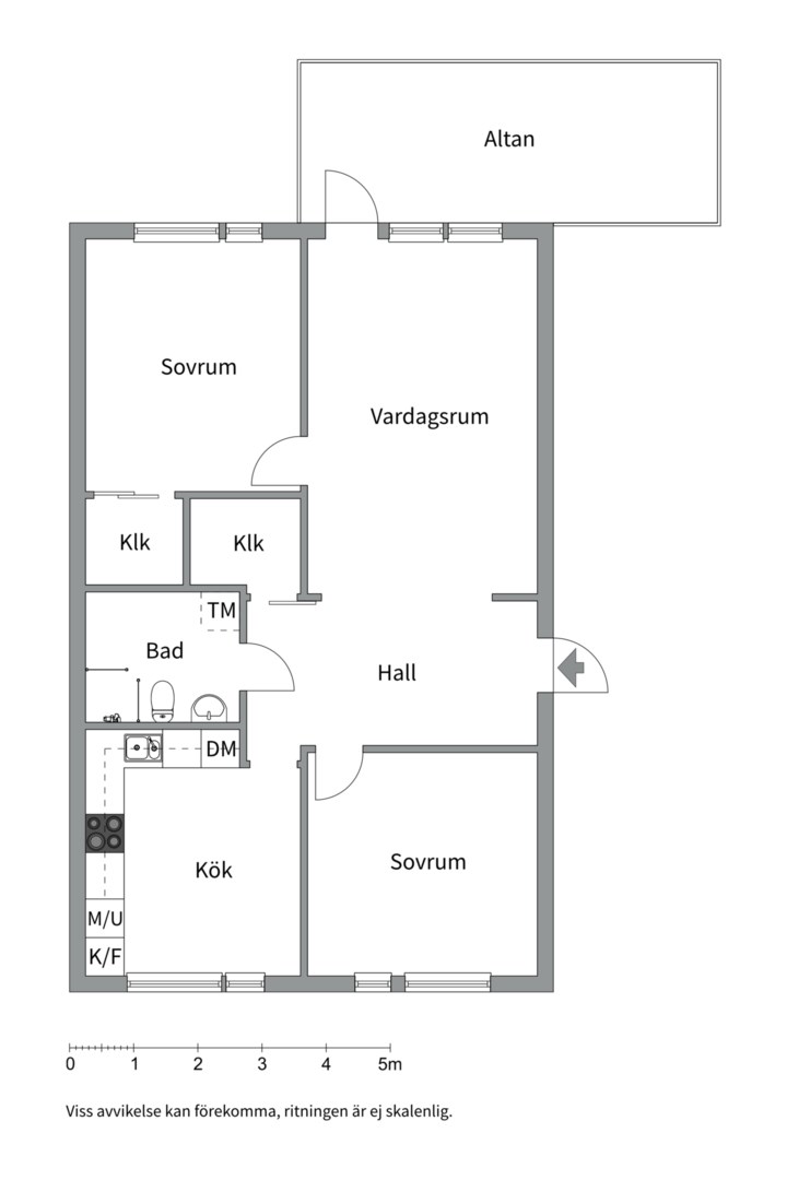 Planlösning från Körvelgatan 51B, Till salu i Årsta, Uppsala