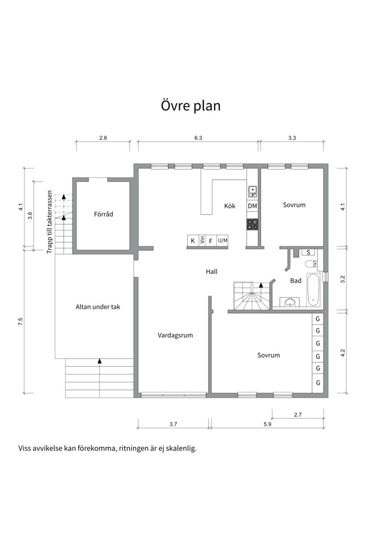 Planlösning från Stackmästarvägen 6, Till salu i Valsätra, Uppsala