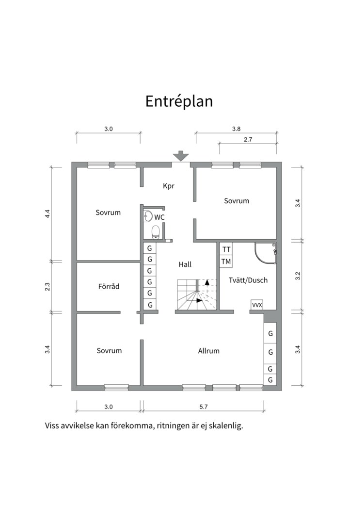 Planlösning från Stackmästarvägen 6, Till salu i Valsätra, Uppsala