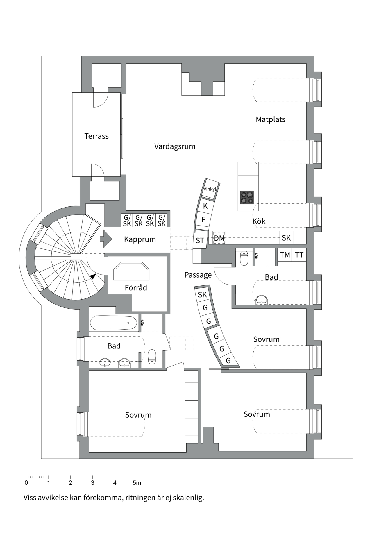 Bostadsbild från Sigtunagatan 3, Kommande i Vasastan, Stockholm