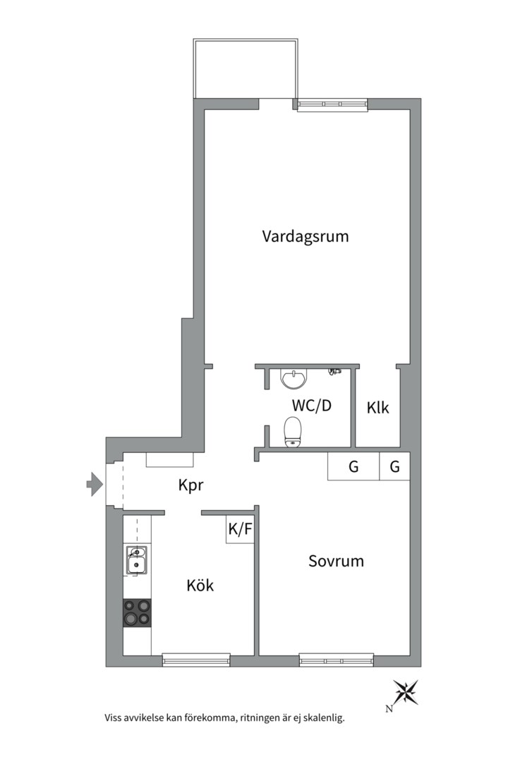 Planlösning från Gamla Uppsalagatan 5, Till salu i Svartbäcken, Uppsala
