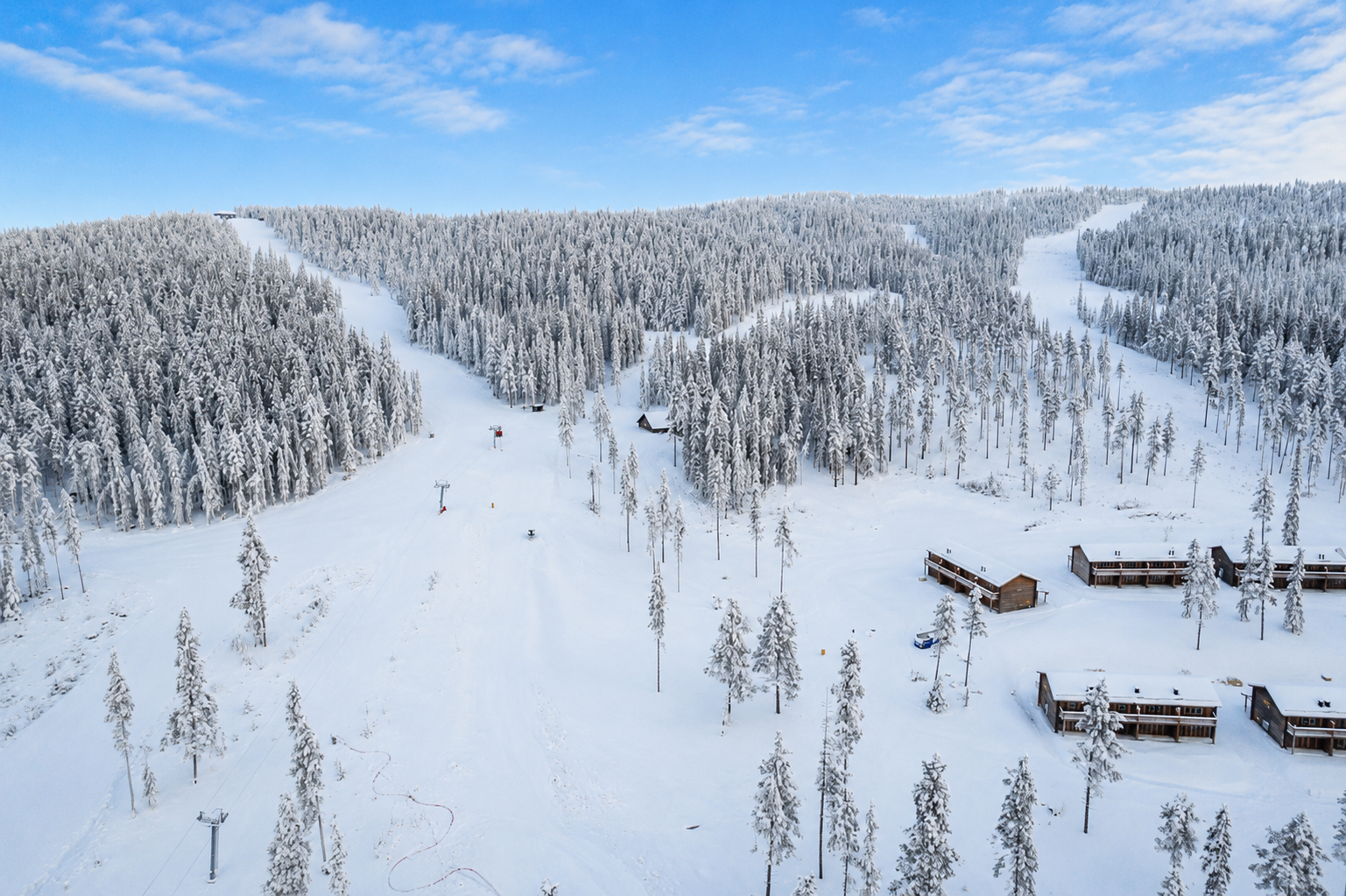 Skidbackarna omkring Himlavägen