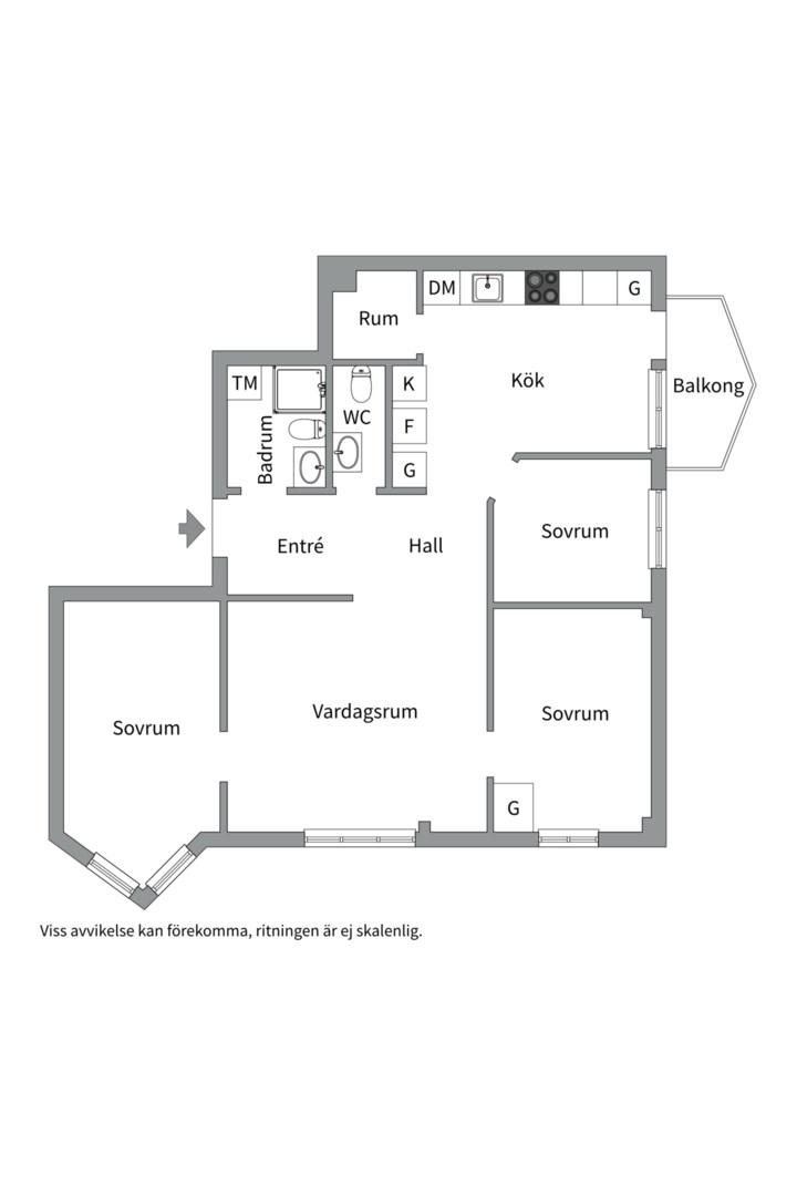 Planlösning från Albertinas väg 48, Kommande i Alunda, Östhammar