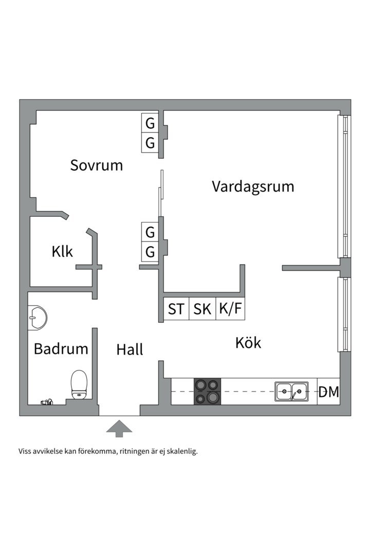 Planlösning från Rävsnäsvägen 56, Till salu i Örby, Stockholm