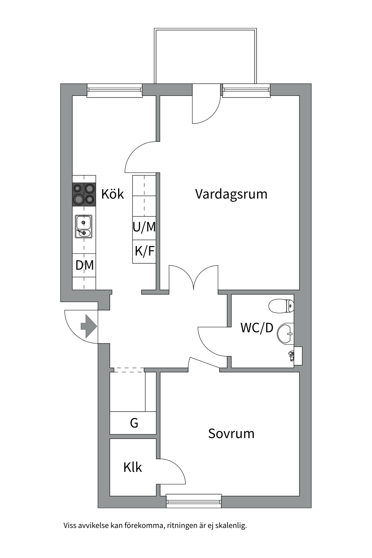 Bostadsbild från Prästgårdsgatan 10B, Kommande i Luthagen, Uppsala