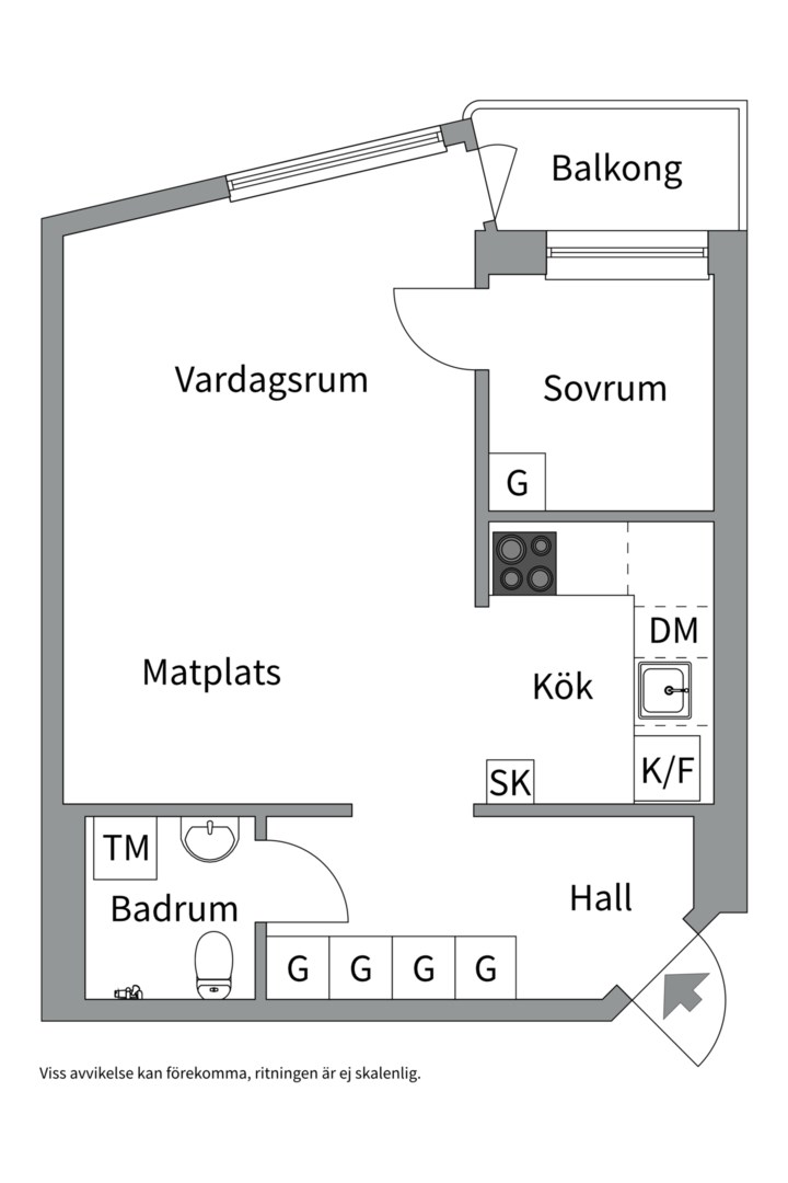 Planlösning från Strålgatan 21, Kommande i Kungsholmen - Lilla Essingen, Stockholm