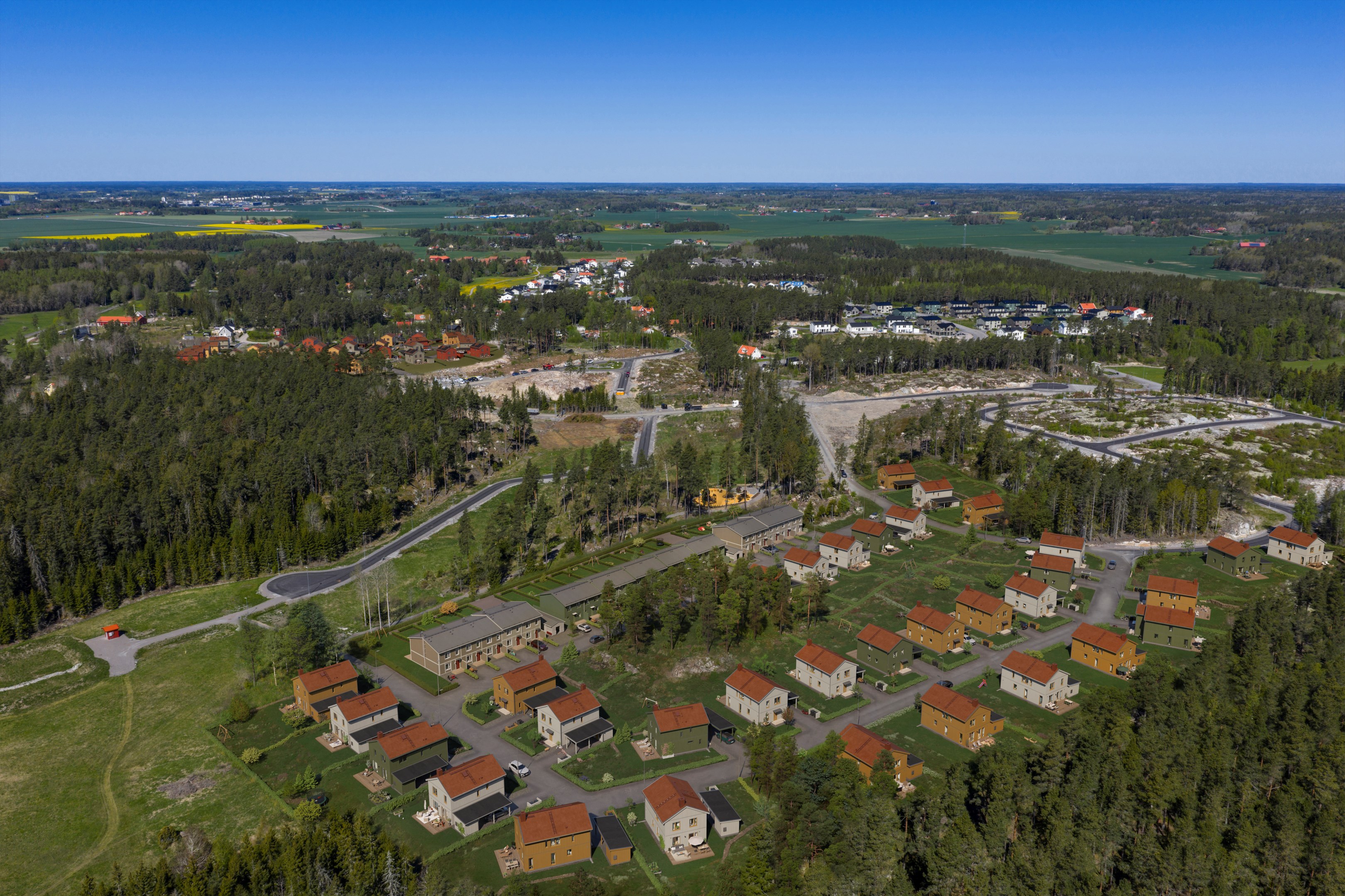 Bostadsbild från Skölsta äng, Pågående i Skölsta, Uppsala