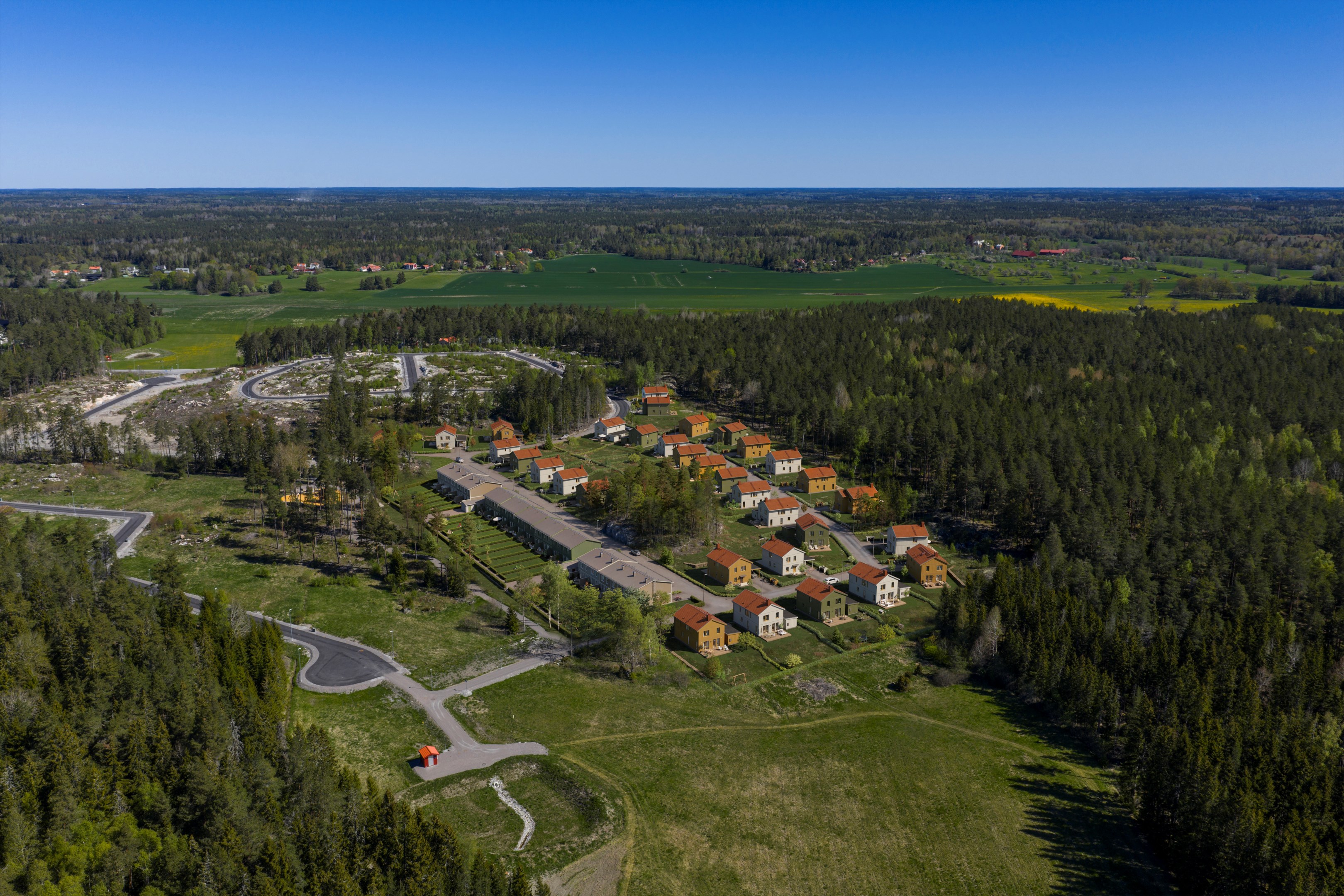 Bostadsbild från Skölsta äng, Pågående i Skölsta, Uppsala