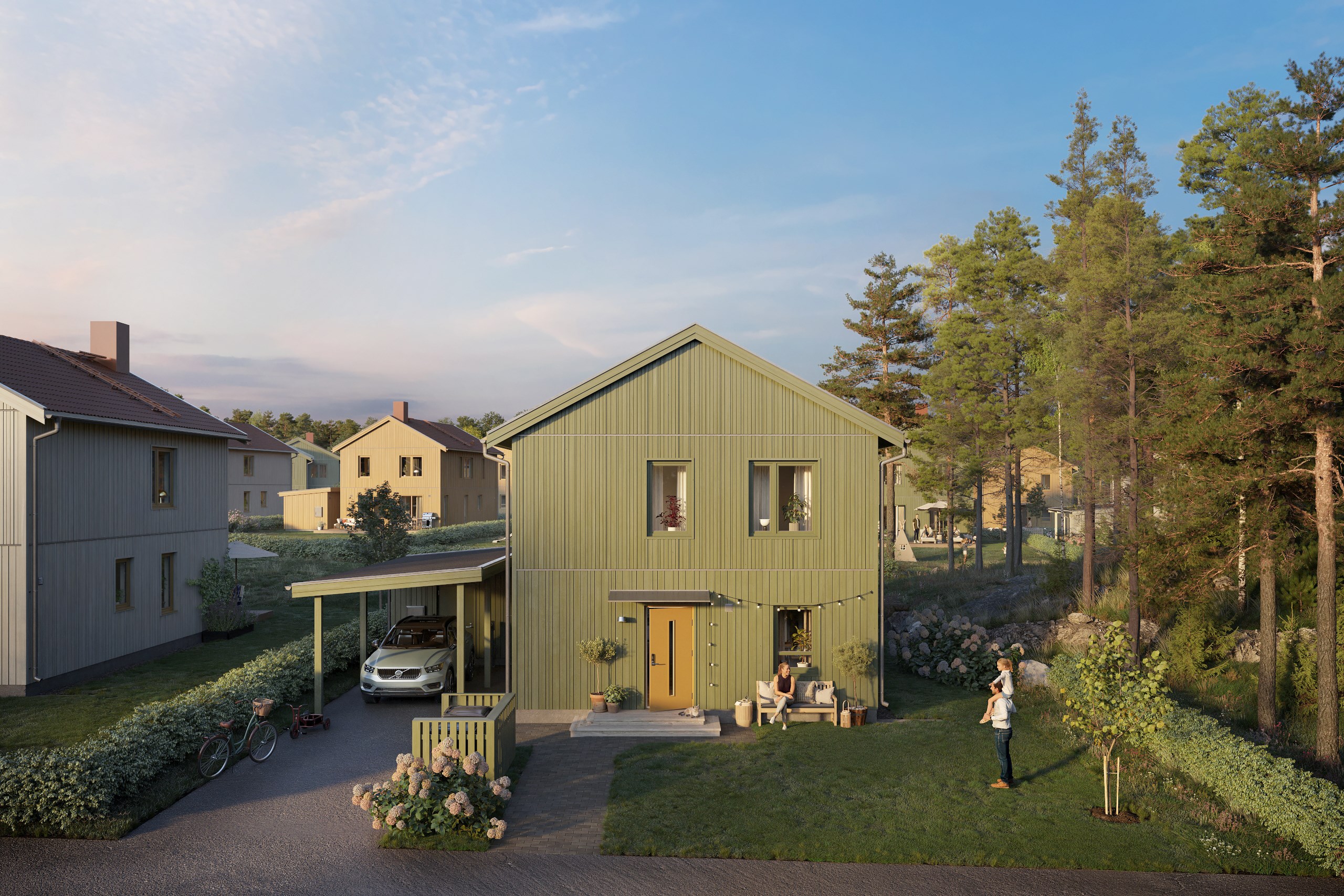 Bostadsbild från Skölsta äng, Pågående i Skölsta, Uppsala