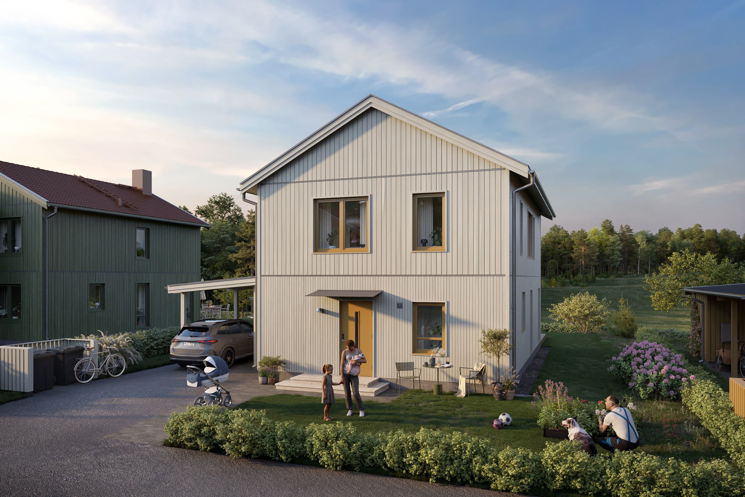 Bostadsbild från Skölsta äng, Pågående i Skölsta, Uppsala