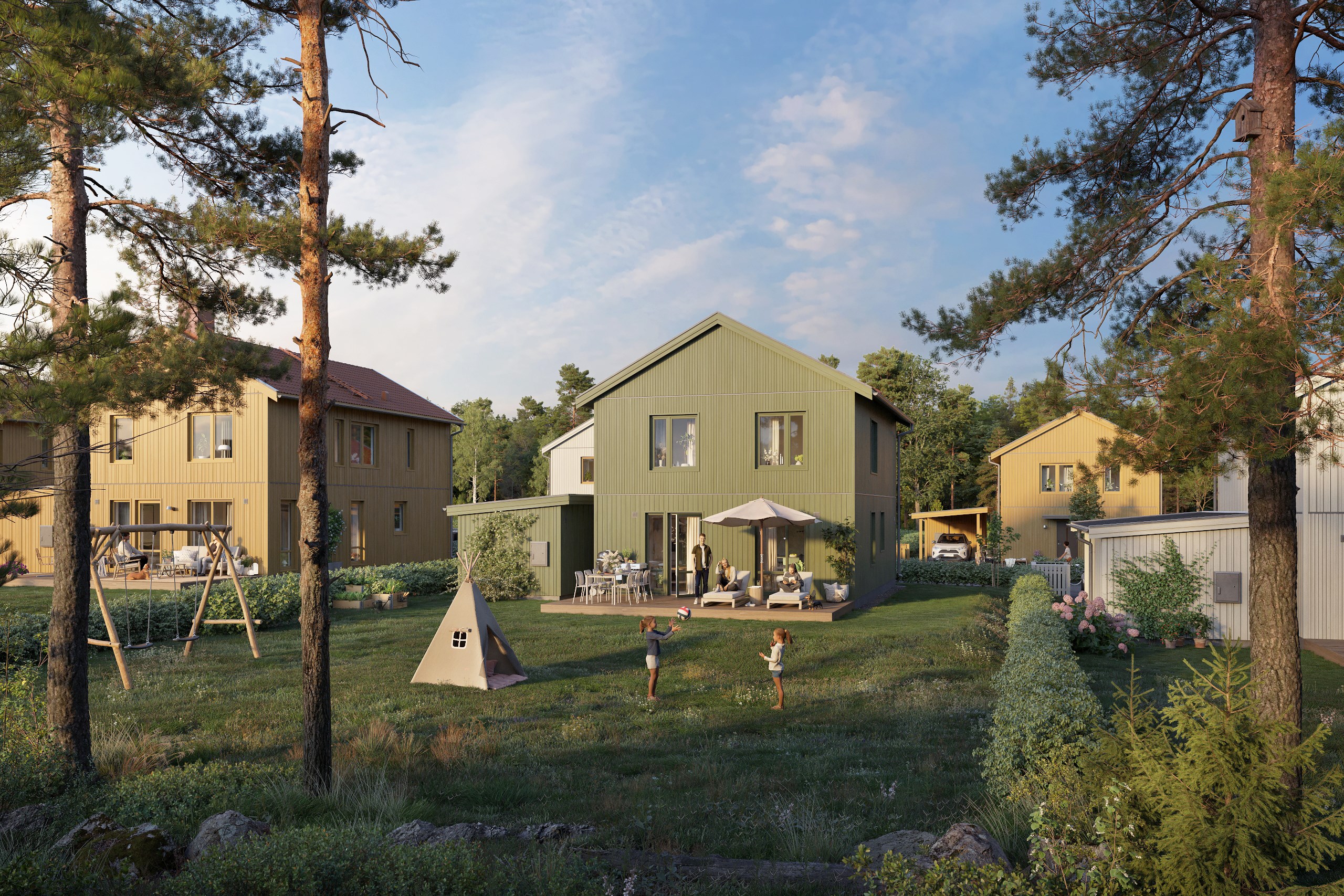 Bostadsbild från Skölsta äng, Pågående i Skölsta, Uppsala