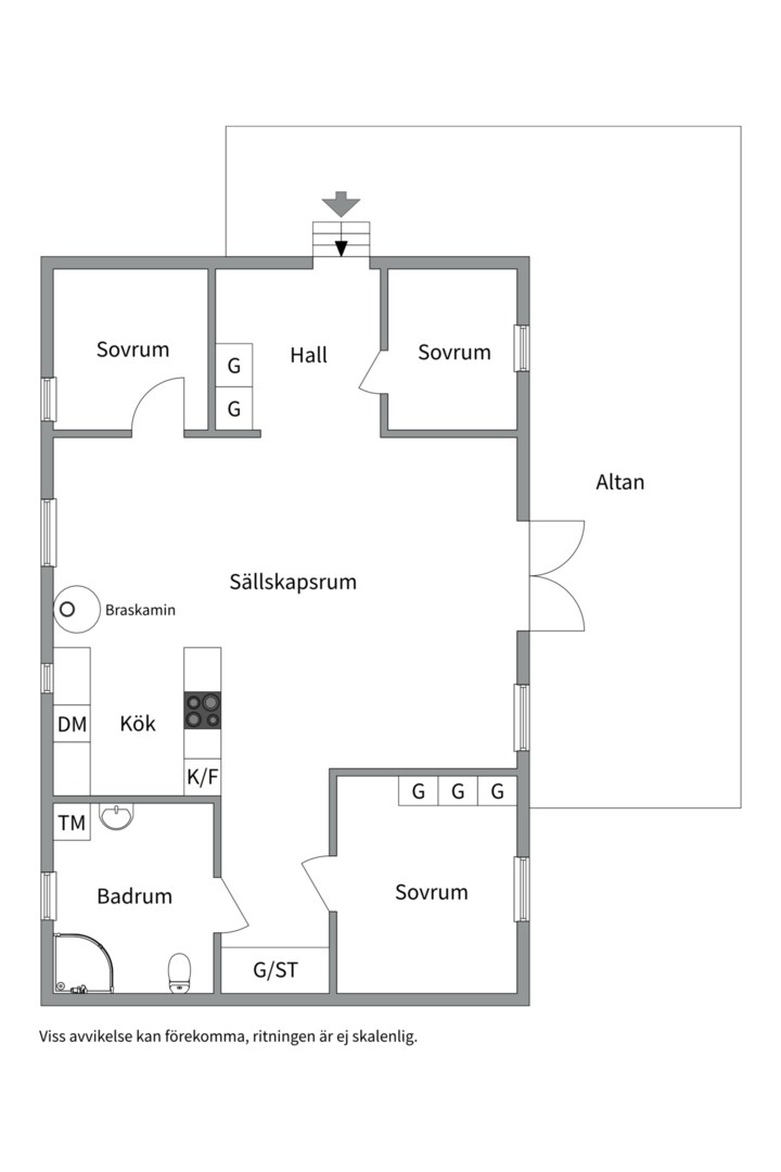 Planlösning från Skaftsvägen 18, Till salu i Vindö - Svedudden, Värmdö