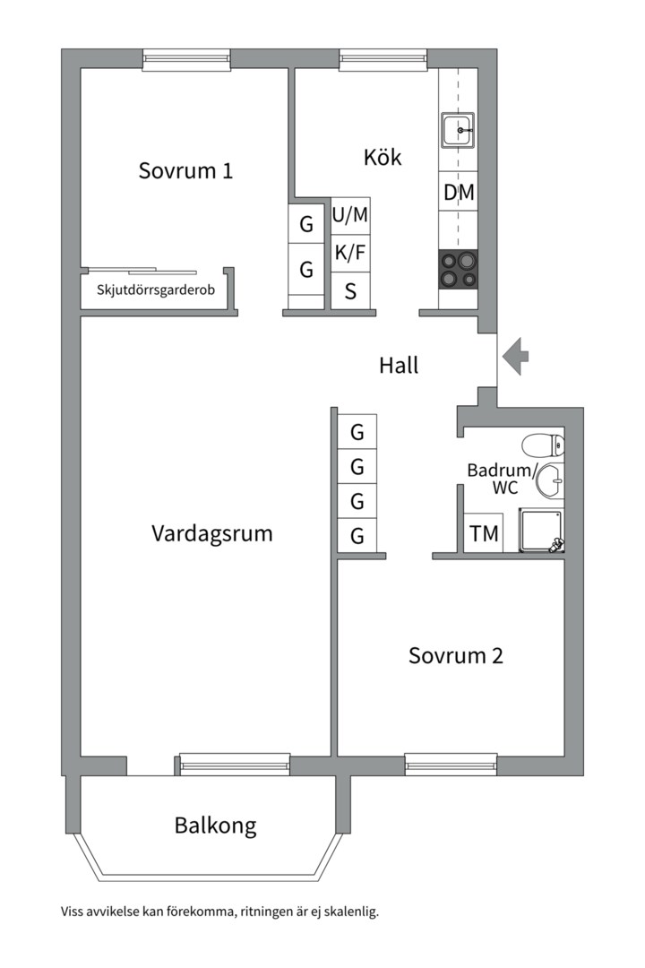 Planlösning från Johannesbäcksgatan 32A, Kommande i Salabacke, Uppsala