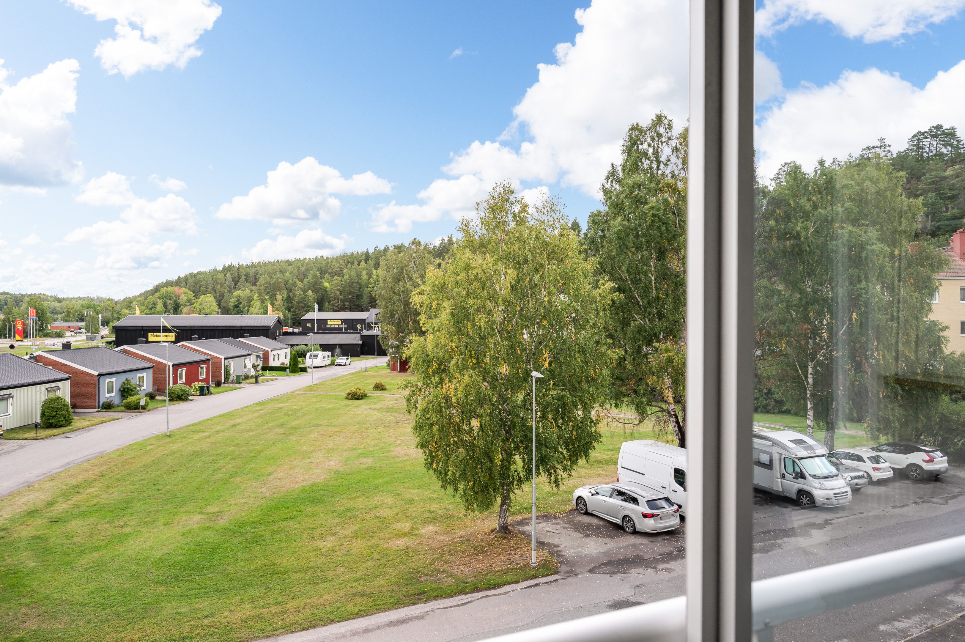 Fin utsikt från balkongen