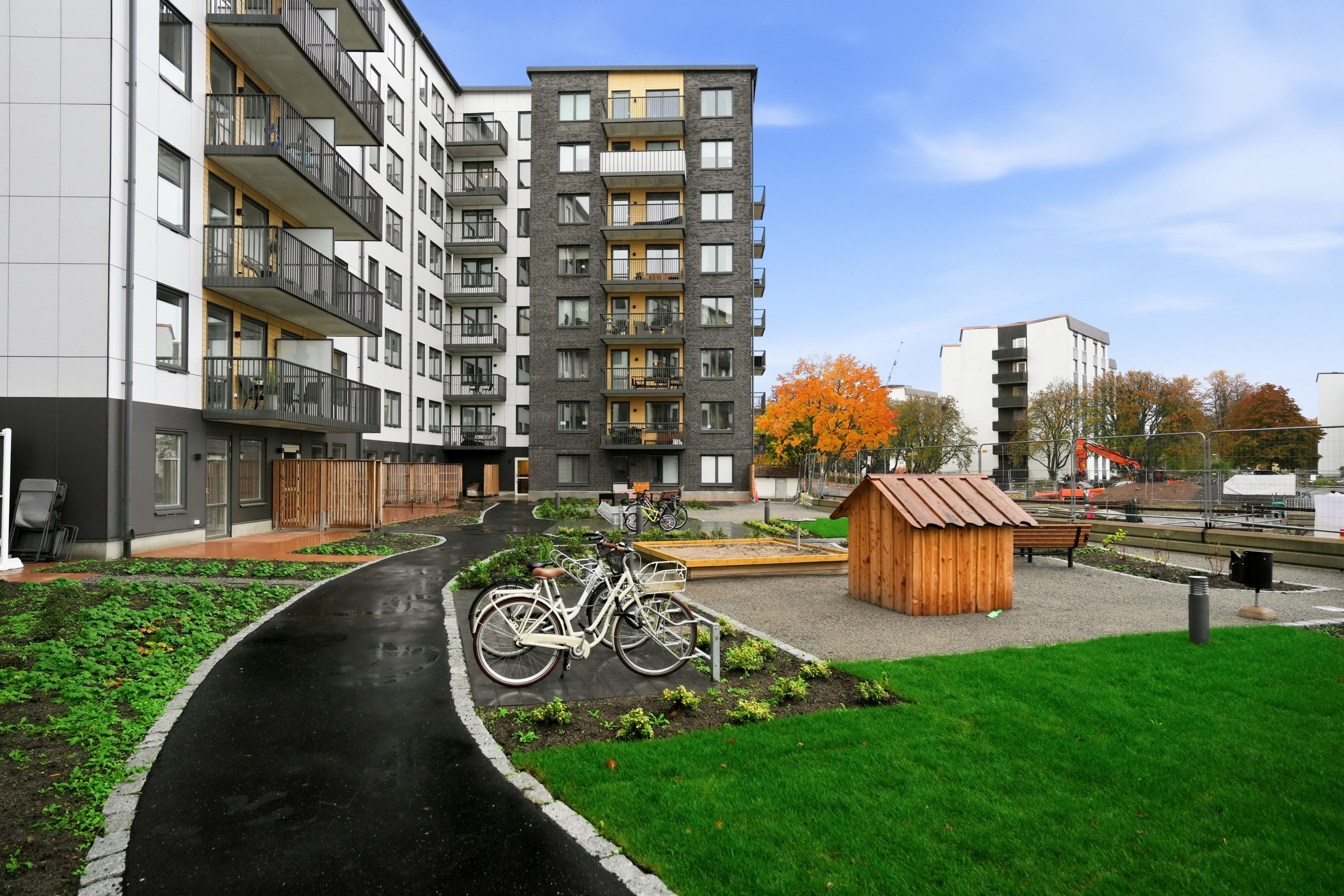 Bostadsbild från Vattholmavägen 1D, Kommande i Kapellgärdet, Uppsala