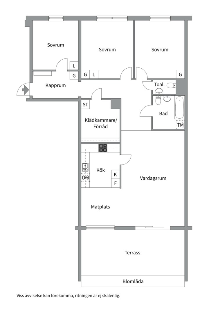 Planlösning från Elgentorpsvägen 22, Kommande i Tullinge Centralt, Botkyrka