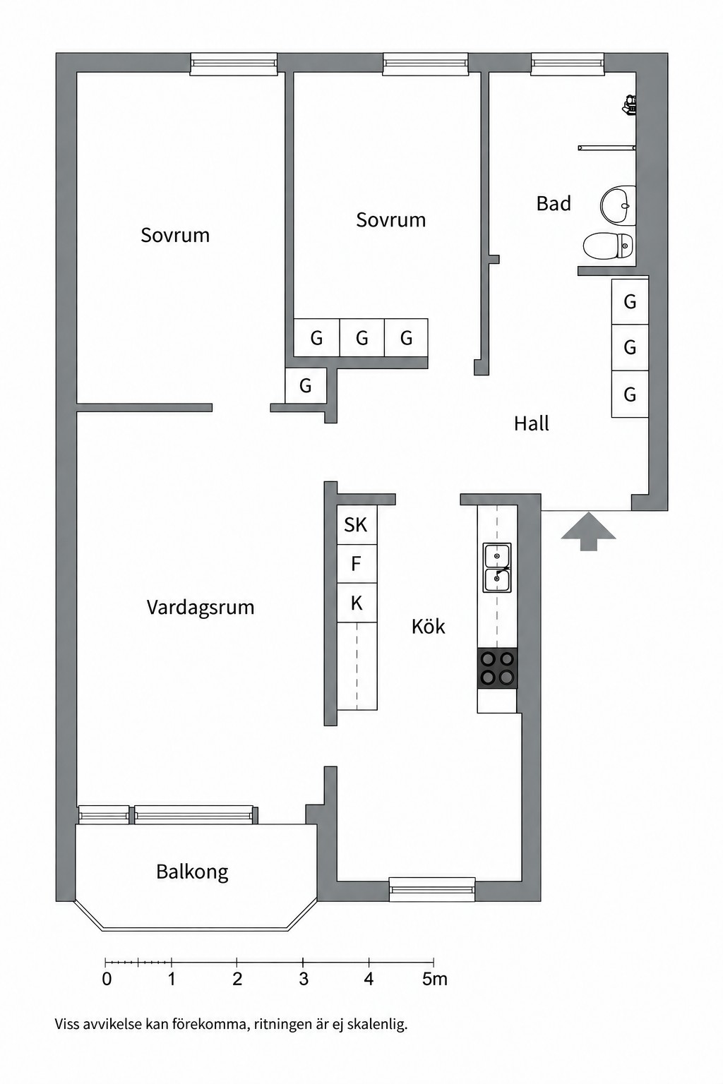 Bostadsbild från Väpnargatan 11A, Kommande i Tunabackar, Uppsala