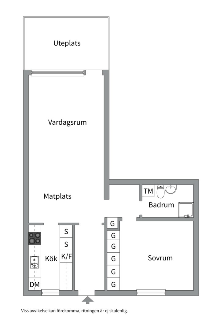 Planlösning från Gräslöksgatan 8, Till salu i Årsta, Uppsala