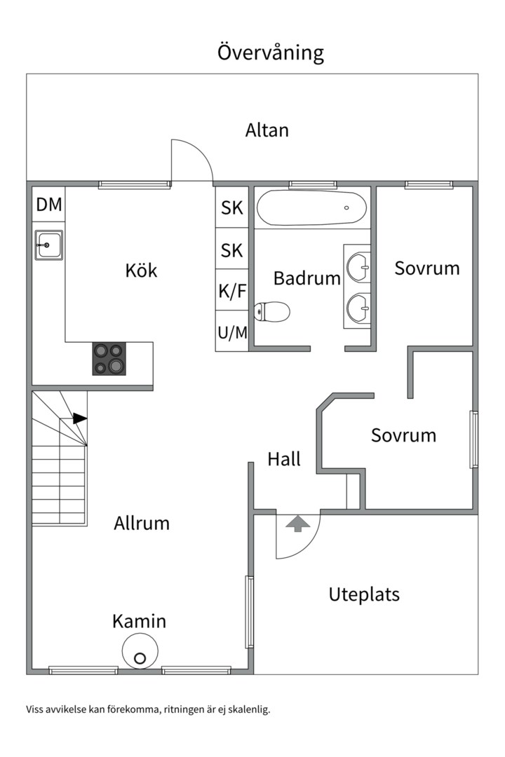 Planlösning från Grindstugärde 45, Kommande i Gustavsberg - Höjdhagen, Värmdö