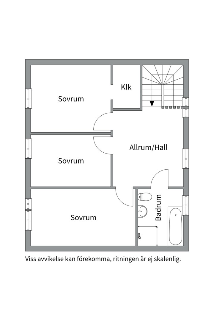 Planlösning från Solstrålevägen 23, Kommande i Storvreta, Uppsala