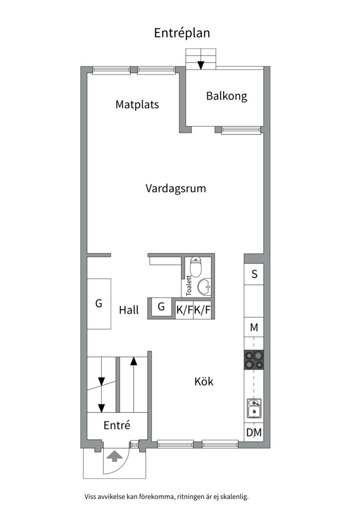 Planlösning från Wallingatan 20A, Kommande i Luthagen, Uppsala